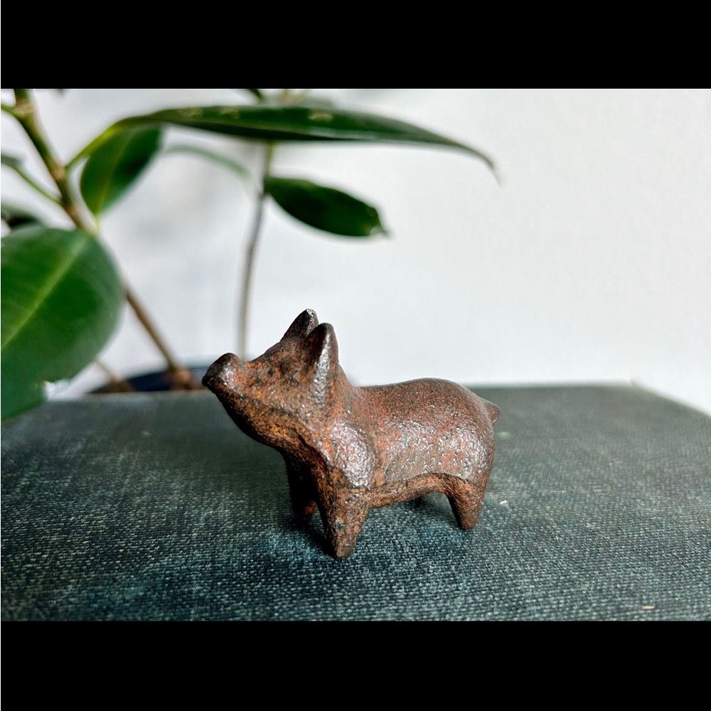 Terrain by Anthropologie Iron Garden Pig Figurine